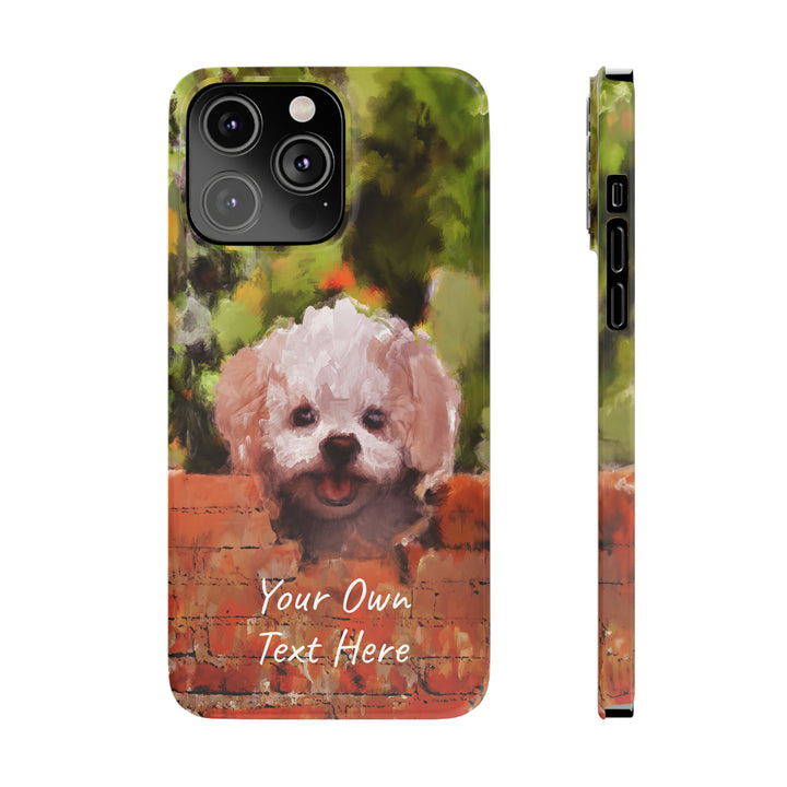 Slim Personalized Cute iPhone Cases - | iPhone 15 Case | iPhone 15 Pro Max Case, Iphone 14 Case, Iphone 14 Pro Max, Iphone 13, Bichon Frise Dog - Studio40ParkLane