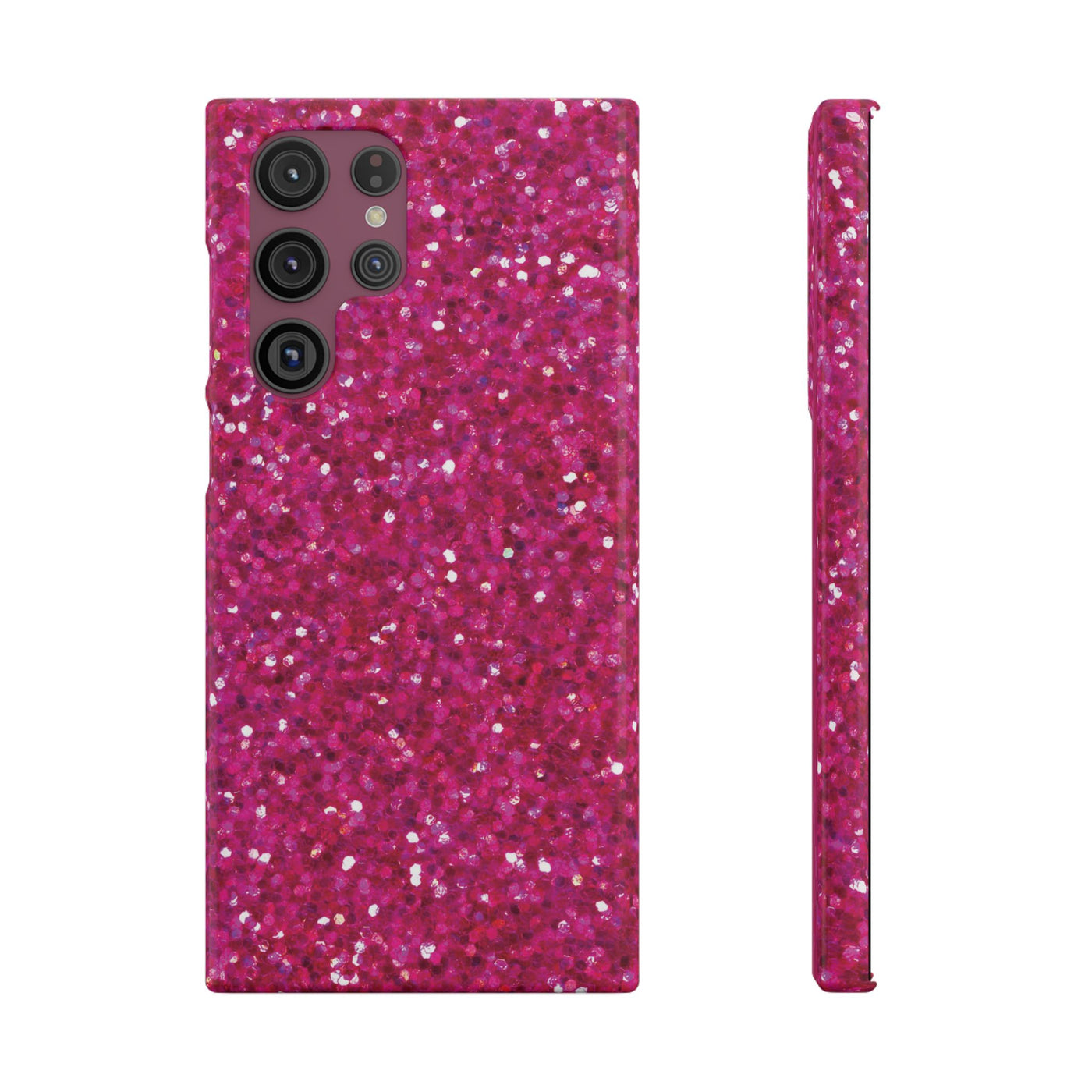 Snap Non-Glitter Muted Pink Play on "Faux" Glitter Effect Cute Phone Cases for Samsung and Iphone, 16, 15, 14, S24, S23, S22, S21, S20, Plus and Ultra