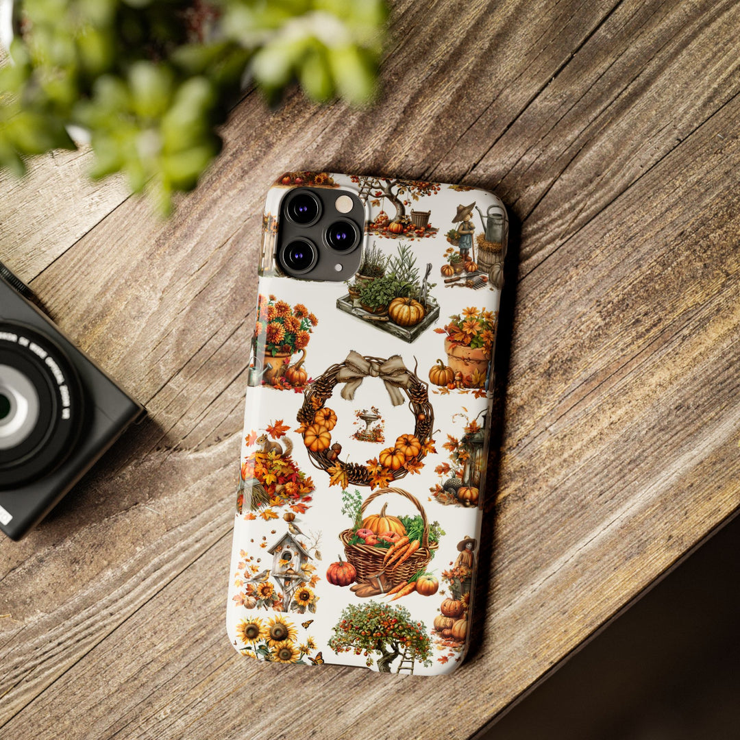 Slim Fall Leaves Collage Cute Phone Cases for Iphone | iPhone 15 Case | iPhone 15 Pro Max Case, Iphone 14, Iphone 14 Pro Max, Iphone 13, 12 - Studio40ParkLane