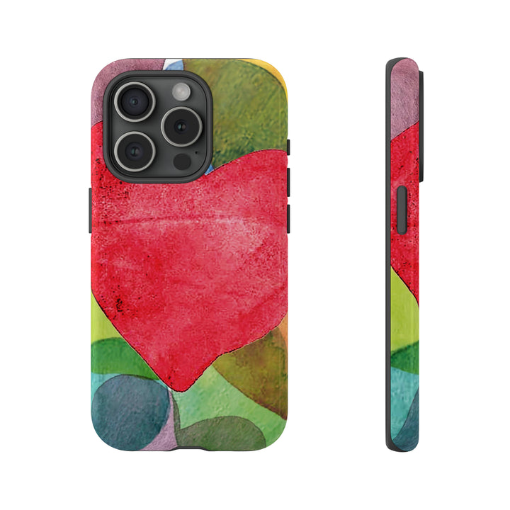 Cute IPhone Case | iPhone 15 Case | iPhone 15 Pro Max Case, Iphone 14 Case, Iphone 14 Pro Max Case IPhone Case for Art Lovers, Red Heart - Studio40ParkLane