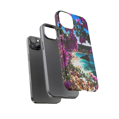 Impact Resistant, Bougainvillea Seaview, Cute Phone Cases for Samsung S24, S23, S22, S21, IPhone 15 pro Iphone 14 pro Iphone 13 IPhone 12 Iphone 11