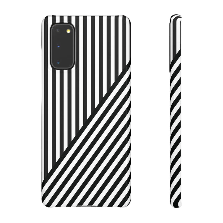 Aesthetic Black White Stripes Cute Phone Case Sleek Snap - For iPhone 17 Pro Max iPhone 16 Pro iPhone 15 Iphone 14 Plus 13 Pro 12 11 10 Gift - Studio40ParkLane