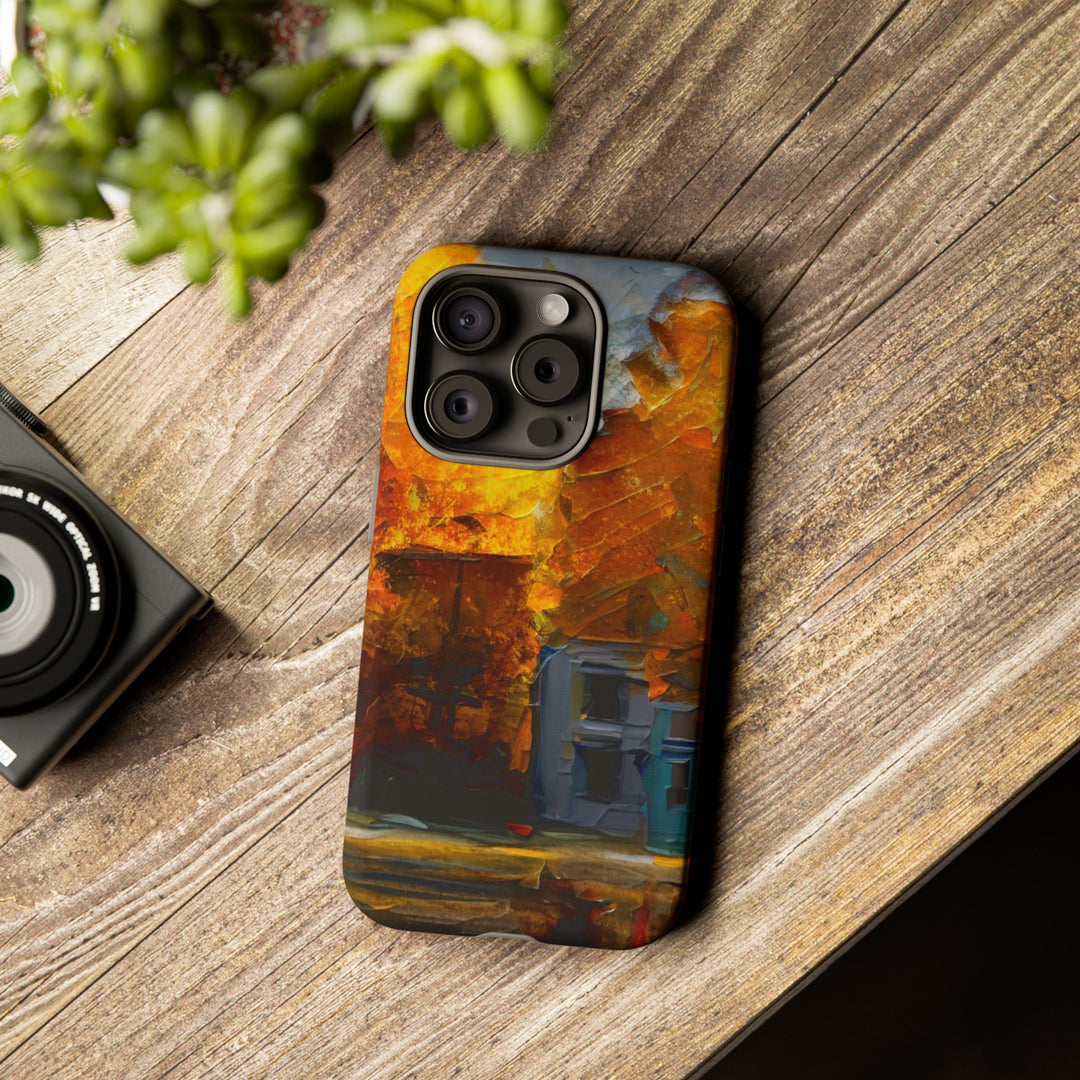Impact Resistant, Fall Leaves Oil Painting, Cute Phone Cases for Samsung S24, S23, S22, S21, IPhone 15 pro Iphone 14 pro Iphone 13 IPhone 12 Iphone 11 - Studio40ParkLane