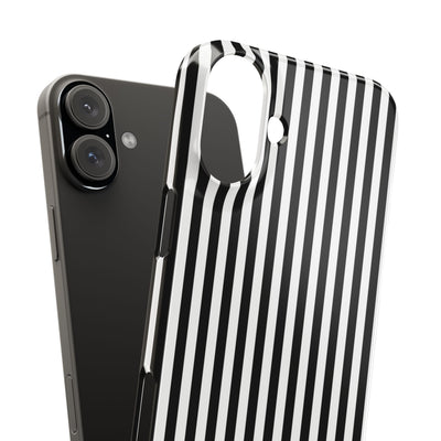 Slim Black White Striped Cute Phone Case for Iphone 16 - | iPhone 15 Pro Max Case | iPhone 14 Case Iphone 13 12 11 10 9 8 7 Gift for Her - Studio40ParkLane