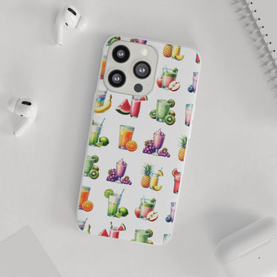 Cute Flexi Phone Cases, For Iphones and Samsung Galaxy Phones, Tropical Summer Fruit Cocktails, Galaxy S23 Phone Case, Samsung S22 Case, Samsung S21, Iphone 15, Iphone 14, Iphone 13