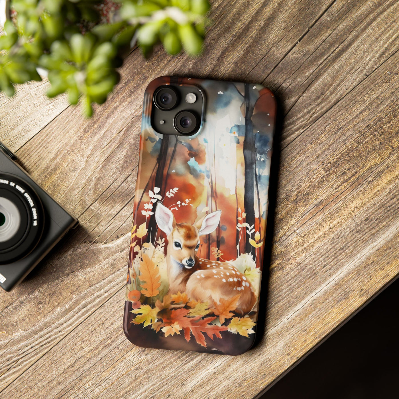 Slim Fall Autumn Forest Deer Gift for Her Cute Phone Cases for Iphone 16 | iPhone 15 Case | iPhone 15 Pro Max Case, Iphone 14, Iphone 14 Pro Max, Iphone 13, Slim