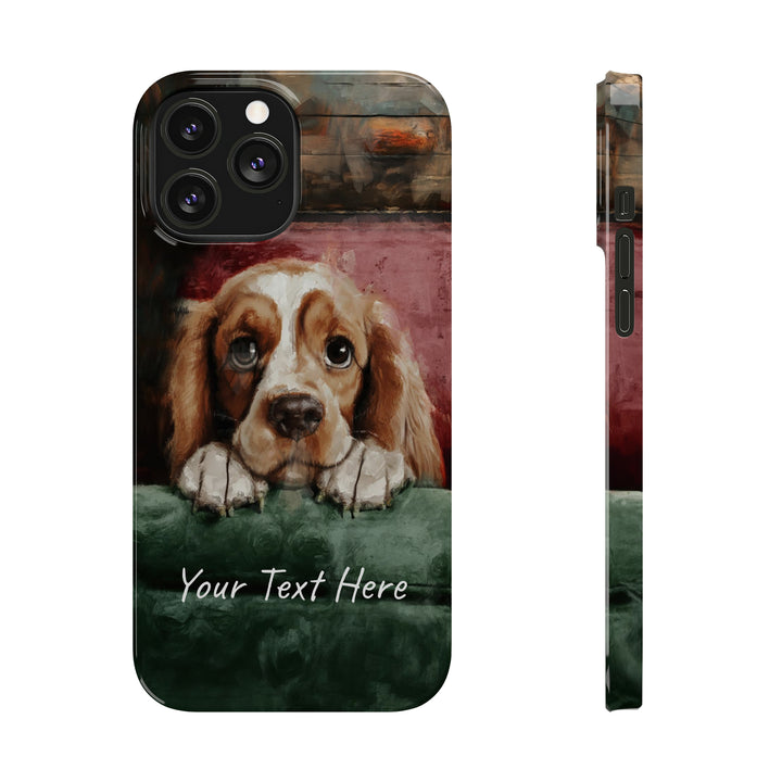 Slim Personalized Cute iPhone Cases - | iPhone 15 Case | iPhone 15 Pro Max Case, Iphone 14 Case, Iphone 14 Pro Max, Iphone 13, Cocker Spaniel Dog - Studio40ParkLane