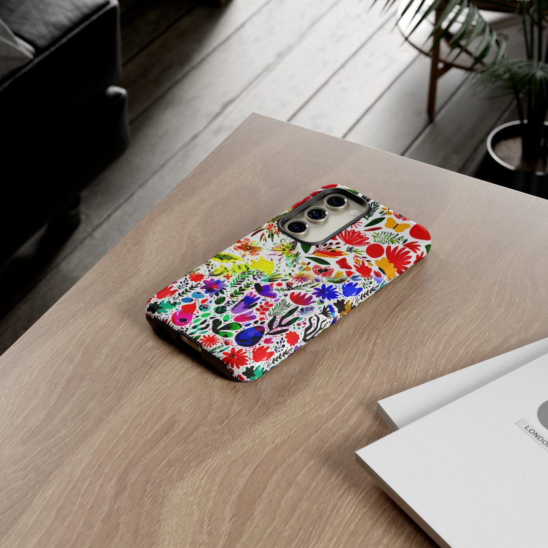Impact Resistant, Colored Flowers, Cute Phone Cases for Samsung S24, S23, S22, S21, IPhone 15 pro Iphone 14 pro Iphone 13 IPhone 12 Iphone 11 - Studio40ParkLane