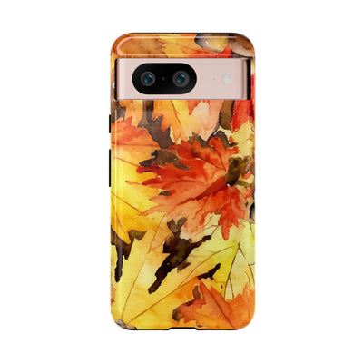 Impact Resistant, Fall Leaves, Cute Phone Cases for Samsung S24, S23, S22, S21, IPhone 15 pro Iphone 14 pro Iphone 13 IPhone 12 Iphone 11