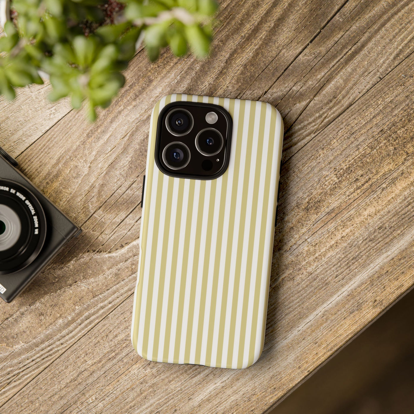 Tough Premium Soft Yellow Stripes Phone Case Gift for Her - For Apple iPhone 16 Pro Max 16e iPhone 15 Pro iPhone Iphone 14 Plus 13 Pro 12 SE XR - Studio40ParkLane