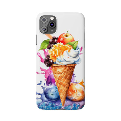 Summer Ice Cream Cone Slim Cute Phone Cases for Iphone  | iPhone 15 Case | iPhone 15 Pro Max Case, Iphone 14, Iphone 14 Pro Max, Iphone 13