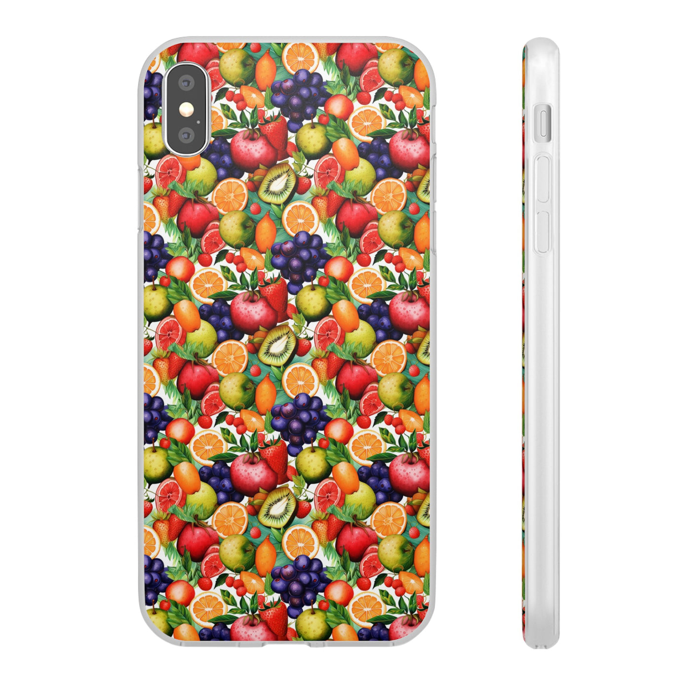 Cute Flexi Phone Cases, Summer Fruit Mix, Compatible with Samsung Galaxy S23, Samsung S22, Samsung S21, Samsung S20, Galaxy S20 Ultra