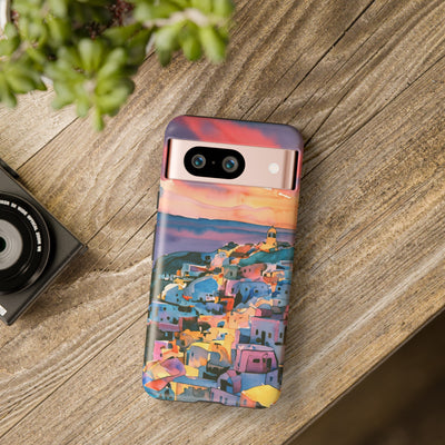 Impact Resistant, Greek Sunset, Cute Phone Cases for Samsung S24, S23, S22, S21, IPhone 15 pro Iphone 14 pro Iphone 13 IPhone 12 Iphone 11