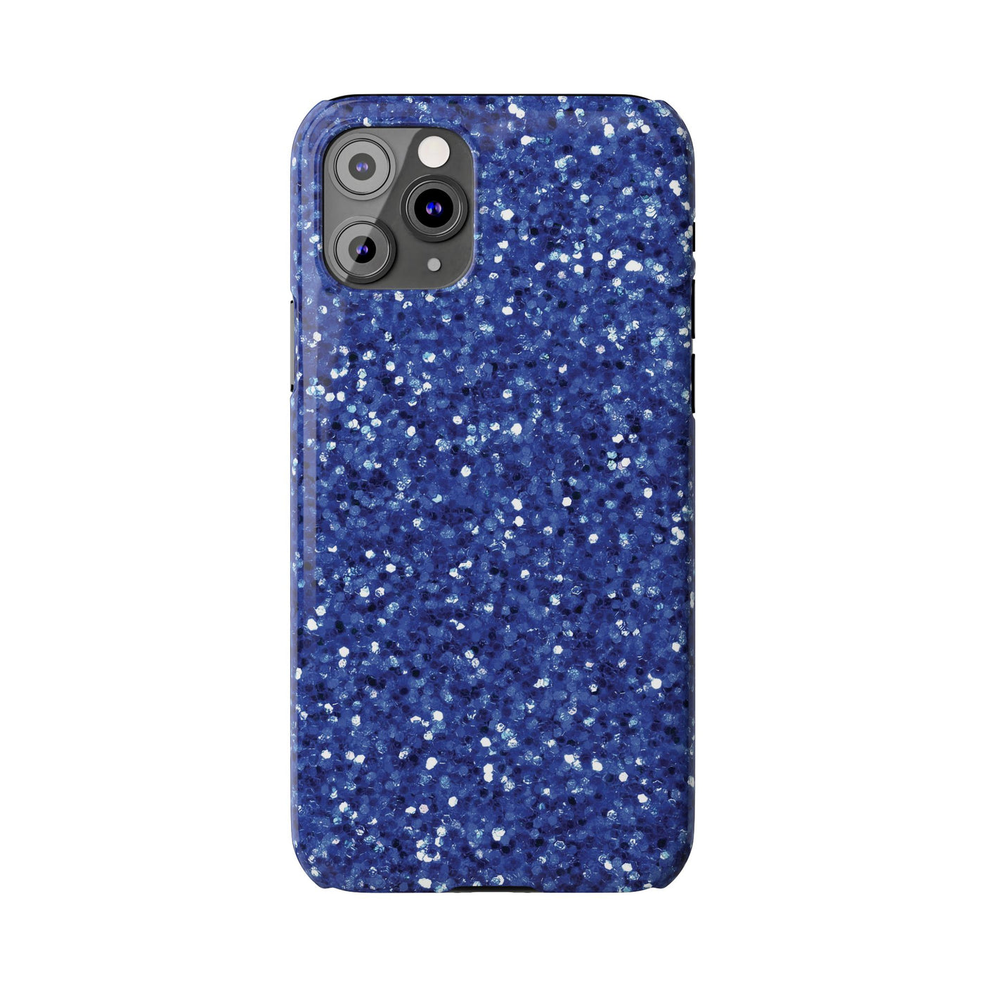 Slim Blue Muted Faux Play on Glitter Effect Cute Phone Cases for Iphone 16 Pro Max | iPhone 15 Case | iPhone 15 Pro Max Case, Iphone 14, Iphone 14 Pro Max, Iphone 13 12 11 8 7