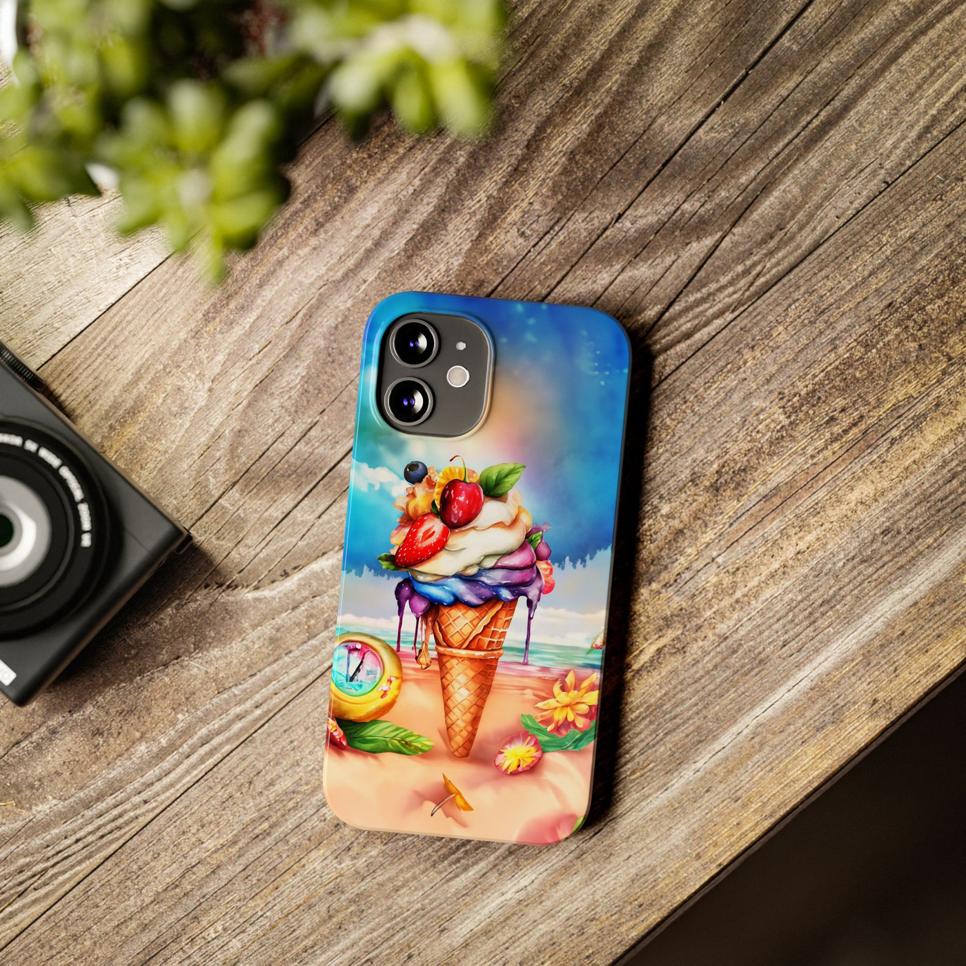 Summer Ice Cream Cone Slim Cute Phone Cases for Iphone  | iPhone 15 Case | iPhone 15 Pro Max Case, Iphone 14, Iphone 14 Pro Max, Iphone 13