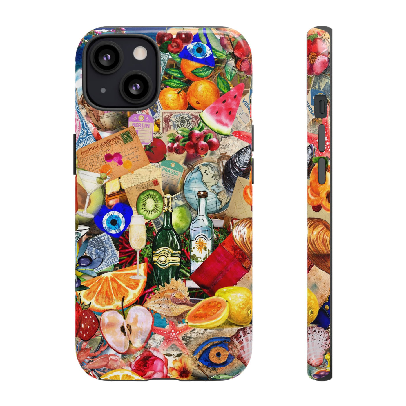 Fruity European Summer Impact Resistant Cute Phone Cases for Samsung S24, S23, S22, S21, IPhone 15 pro Iphone 14 pro Iphone 13 IPhone 12 Iphone 11