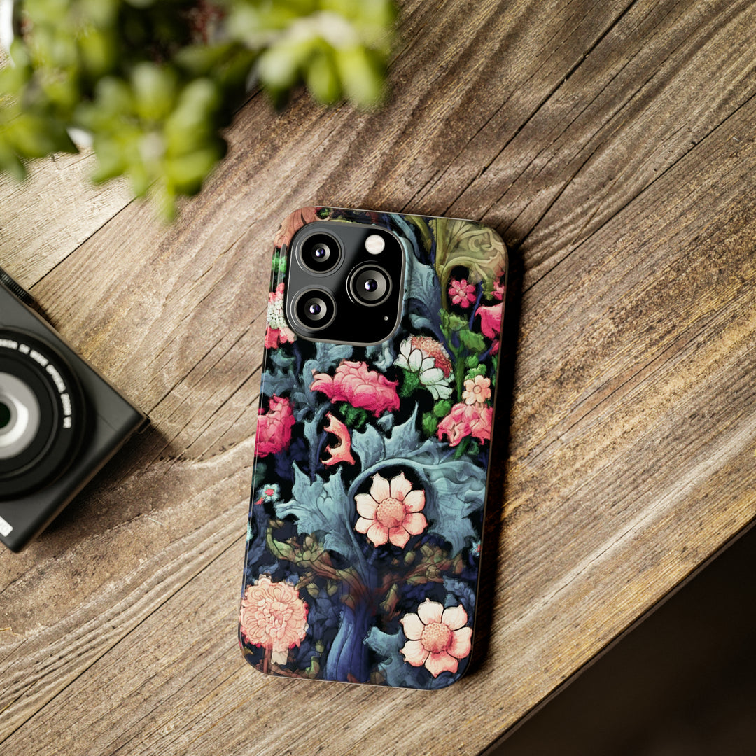 Slim Cute Phone Cases for Iphone - | iPhone 15 Case | iPhone 15 Pro Max Case, Iphone 14 Case, Iphone 14 Pro Max, Iphone 13, Flowers Scene - Studio40ParkLane
