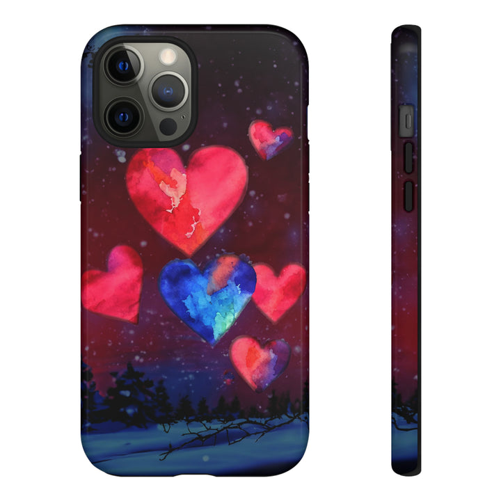 Cute IPhone Case | Rising Heart Love Night, iPhone 15 Case | iPhone 15 Pro Case, Iphone 14 Case, Iphone 14 Pro Max Case, Iphone 13 Case - Studio40ParkLane