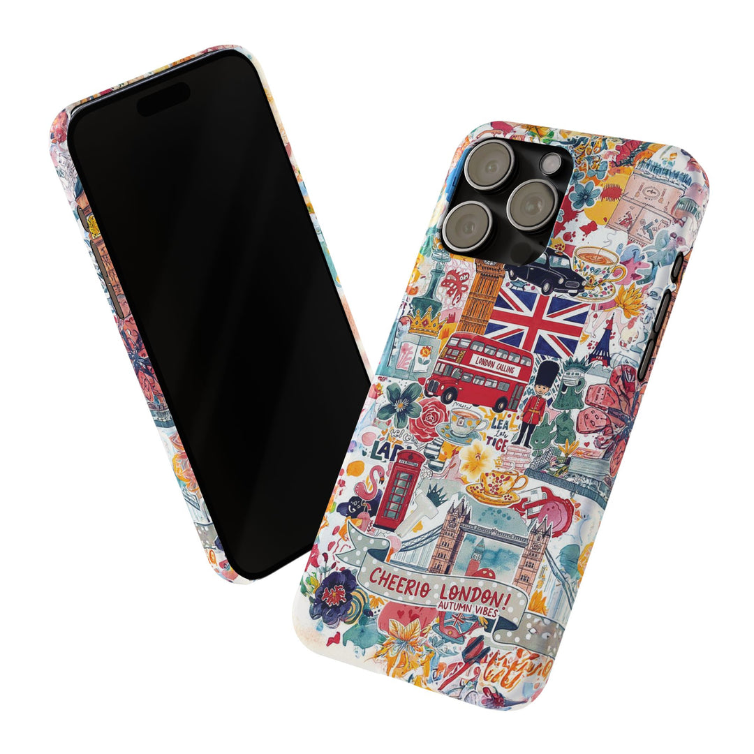 Slim London England Coquette Collage Cute Phone Case for Iphone 17 - | iPhone 16 Pro Max Case | iPhone 15 Case Iphone 14 13 12 11 10 9 8 7 - Studio40ParkLane