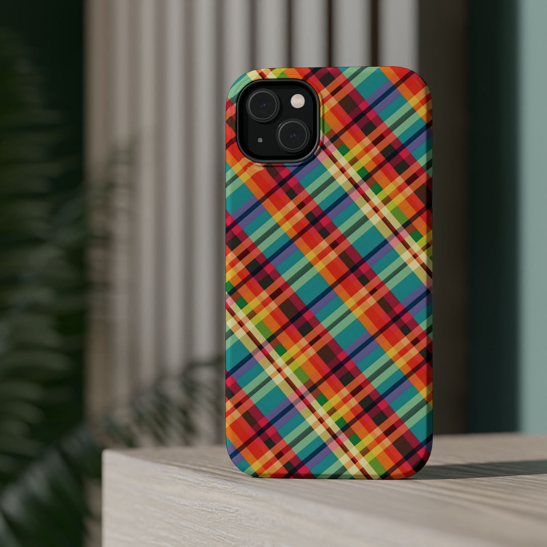 Checkered Plaid Magsafe Gift for Her Cute Phone Case for Iphone, | iPhone 16 | iPhone 15 Pro Max, Iphone 14 Pro Max, 13 12 11 10 9 8 7 - Studio40ParkLane