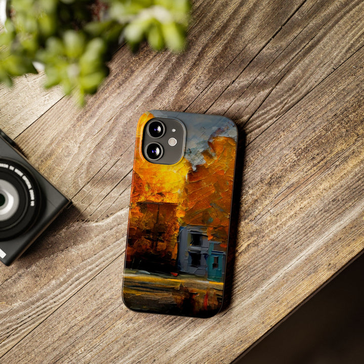 Slim Cute Phone Cases for Iphone - | iPhone 15 Case | iPhone 15 Pro Max Case, Iphone 14 Case, Iphone 14 Pro Max, Iphone 13, Fall Leaves Oil Paint Effect - Studio40ParkLane