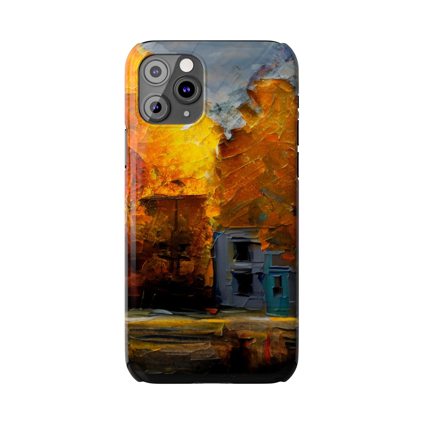 Slim Cute iPhone Cases - | iPhone 15 Case | iPhone 15 Pro Max Case, Iphone 14 Case, Iphone 14 Pro Max, Iphone 13, Fall Leaves Oil Paint Effect