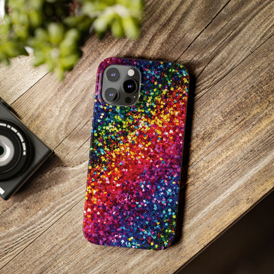 Slim Non-Glitter Muted Color Faux Play on Glitter Effect Gift for Her Cute Phone Cases for Iphone 16 Pro Max | iPhone 15 Case | iPhone 15 Pro Max Case, Iphone 14, Iphone 14 Pro Max, Iphone 13 12 11 8 7