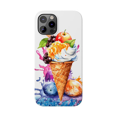 Summer Ice Cream Cone Slim Cute Phone Cases for Iphone  | iPhone 15 Case | iPhone 15 Pro Max Case, Iphone 14, Iphone 14 Pro Max, Iphone 13