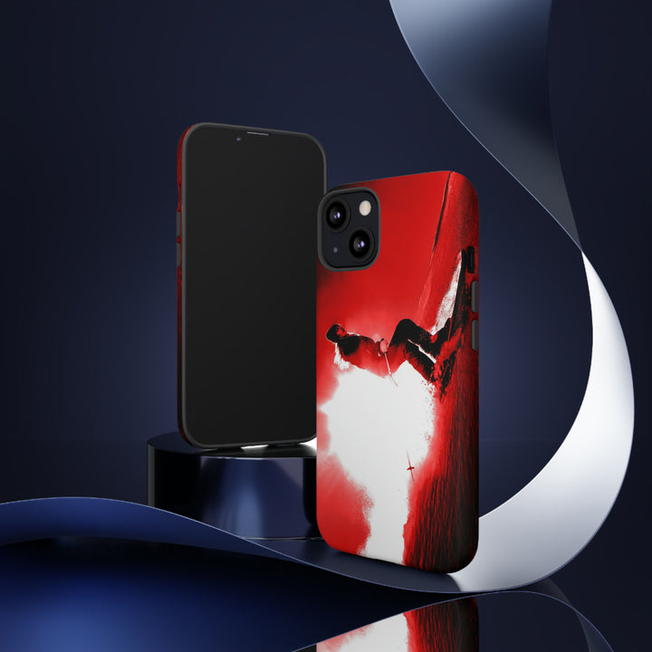 Cute IPhone Case | iPhone 15 Case | iPhone 15 Pro Max Case, Iphone 14 Case, Iphone 14 Pro Max Case IPhone Case for Art Lovers - Red Skier - Studio40ParkLane