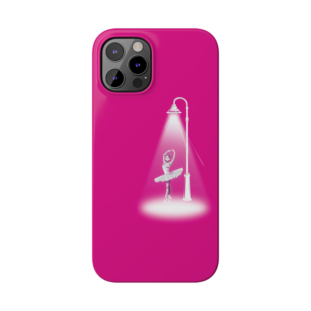 Slim Pink Ballet Dancer Spotlight Gift for Her Cute Phone Cases for Iphone 16 Pro Max | iPhone 15 Case | iPhone 15 Pro Max Case, Iphone 14, 13, 12, 11, 10, 8, 7 - Studio40ParkLane
