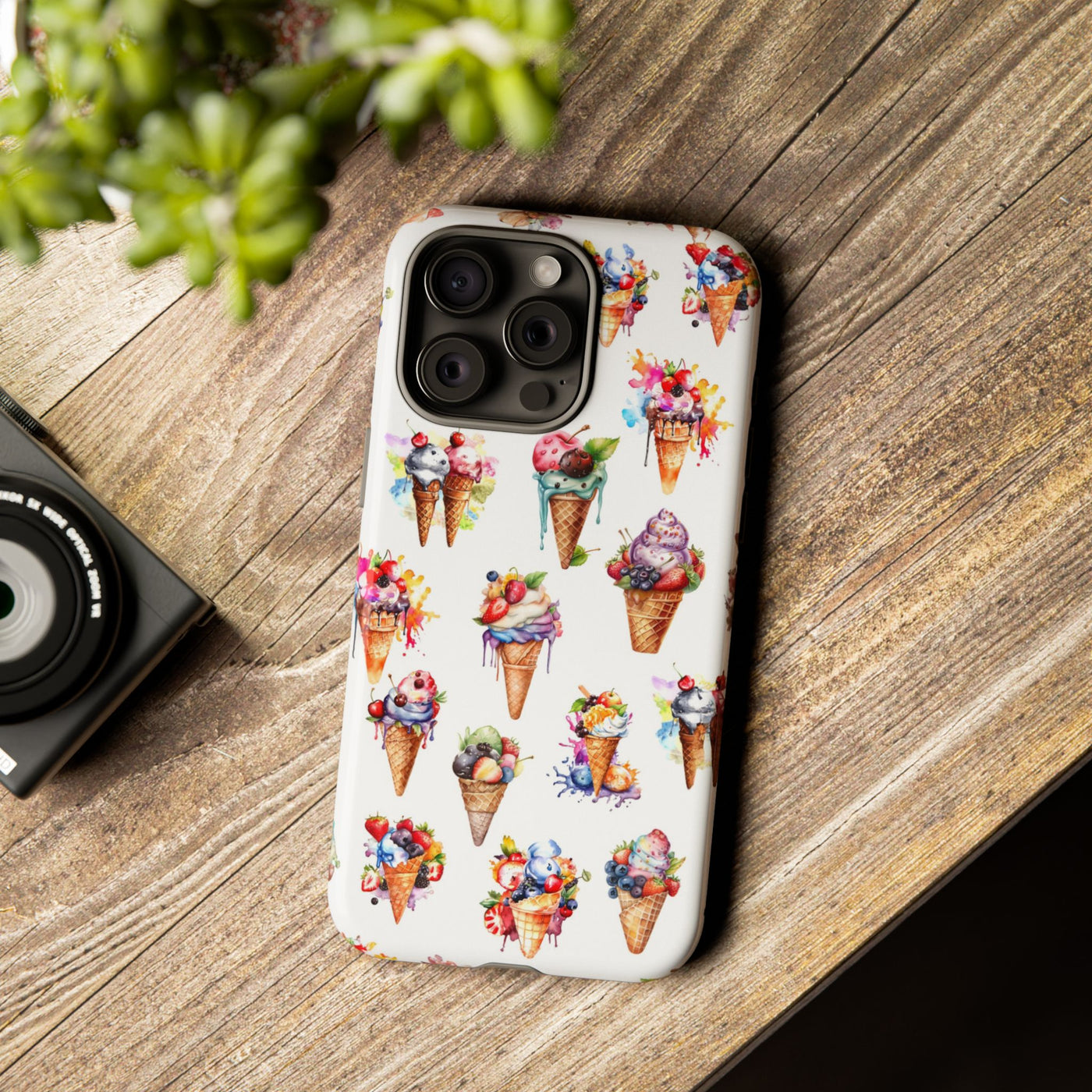 Impact Resistant, Summer Icecream, Cute Phone Cases for Samsung S24, S23, S22, S21, IPhone 15 pro, Iphone 14 pro, Iphone 13 IPhone 12, Iphone 11