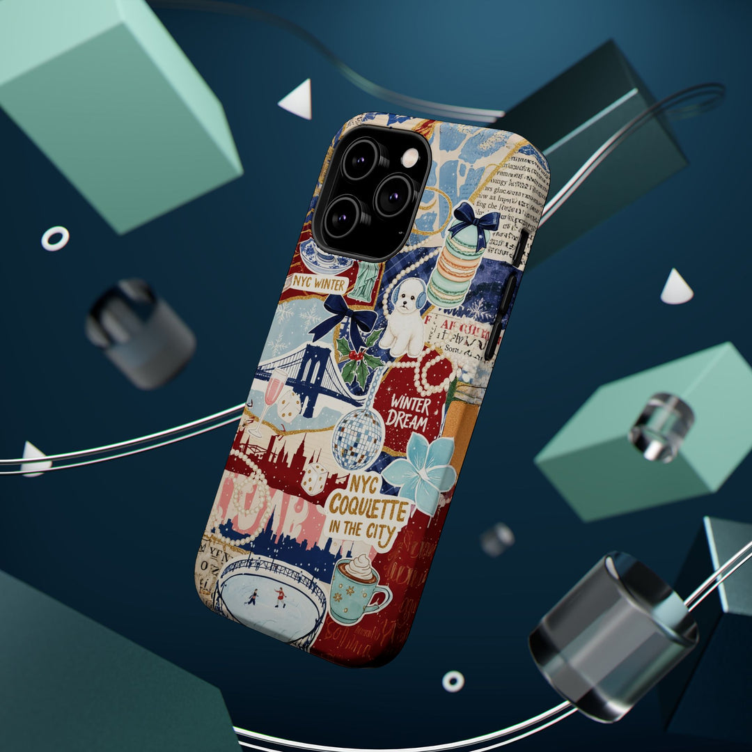 New York Winter Coquette Collage Tough Magsafe Cute Phone Cases for Iphone | iPhone 17 Pro Max Case, Iphone 16, Iphone 15 14 13 12 11 10 9