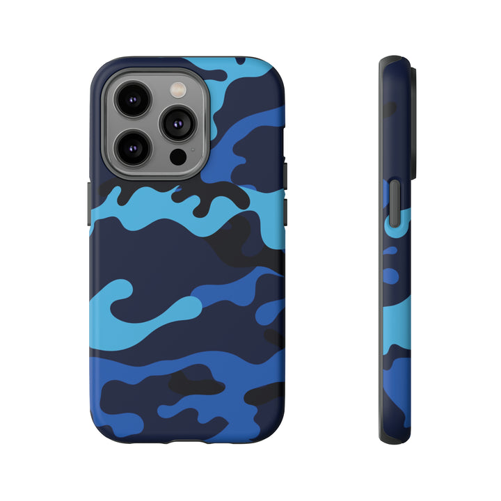 Cool Phone Case | Blue Camouflage, For iPhone 15 Case | iPhone 15 Pro Case, Iphone 14 Case, Iphone 14 Pro Max Case, Protective Iphone Case - Studio40ParkLane