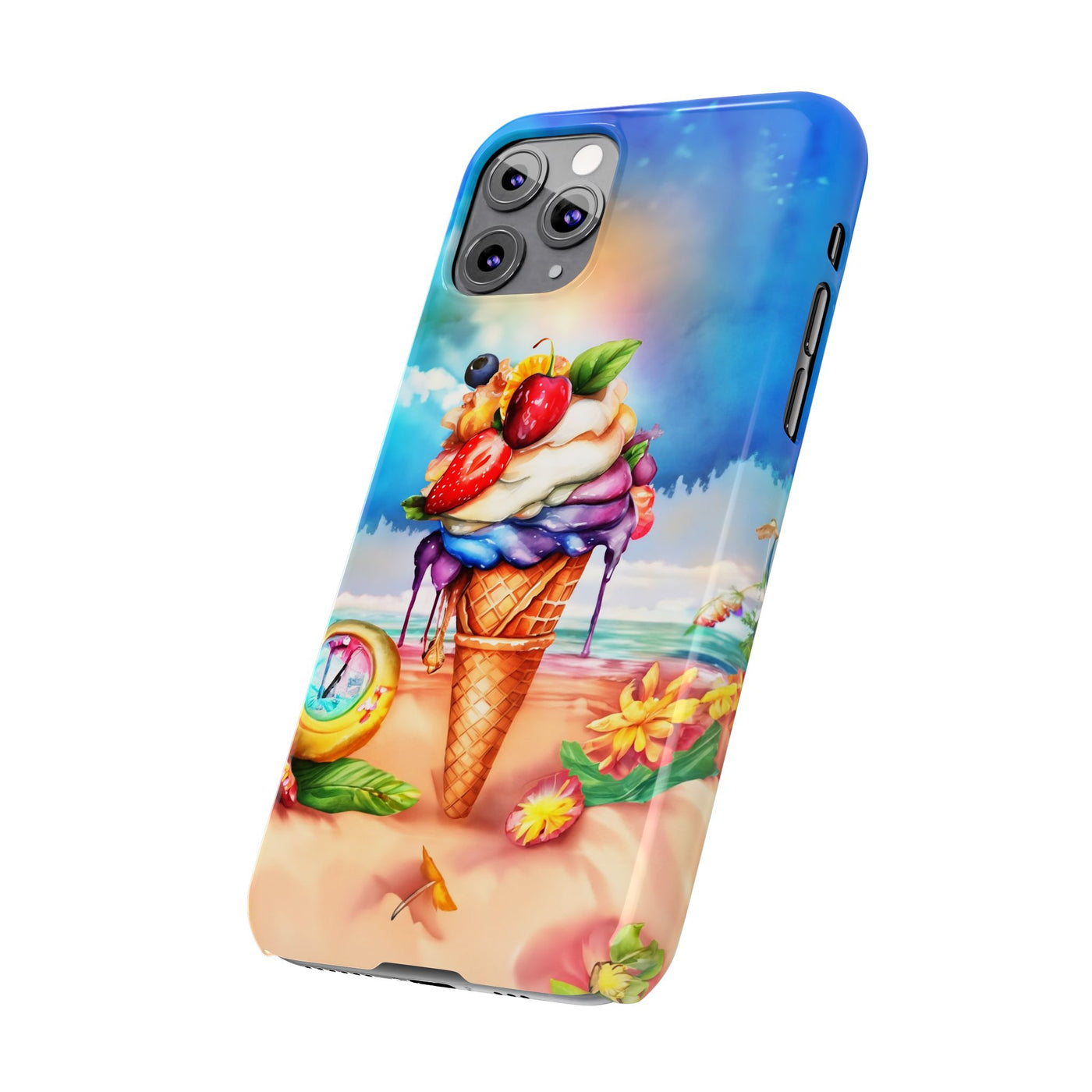 Slim Summer Ice Cream Cone Slim Cute Phone Cases for Iphone  | iPhone 15 Case | iPhone 15 Pro Max Case, Iphone 14, Iphone 14 Pro Max, Iphone 13