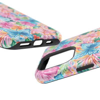 Butterflies Flowers Magsafe Cute Phone Case for Iphone Gift for Her, iPhone 16 Case iPhone 15 Pro Max Case, Iphone 14, Iphone 14 Pro Max, 13, 12
