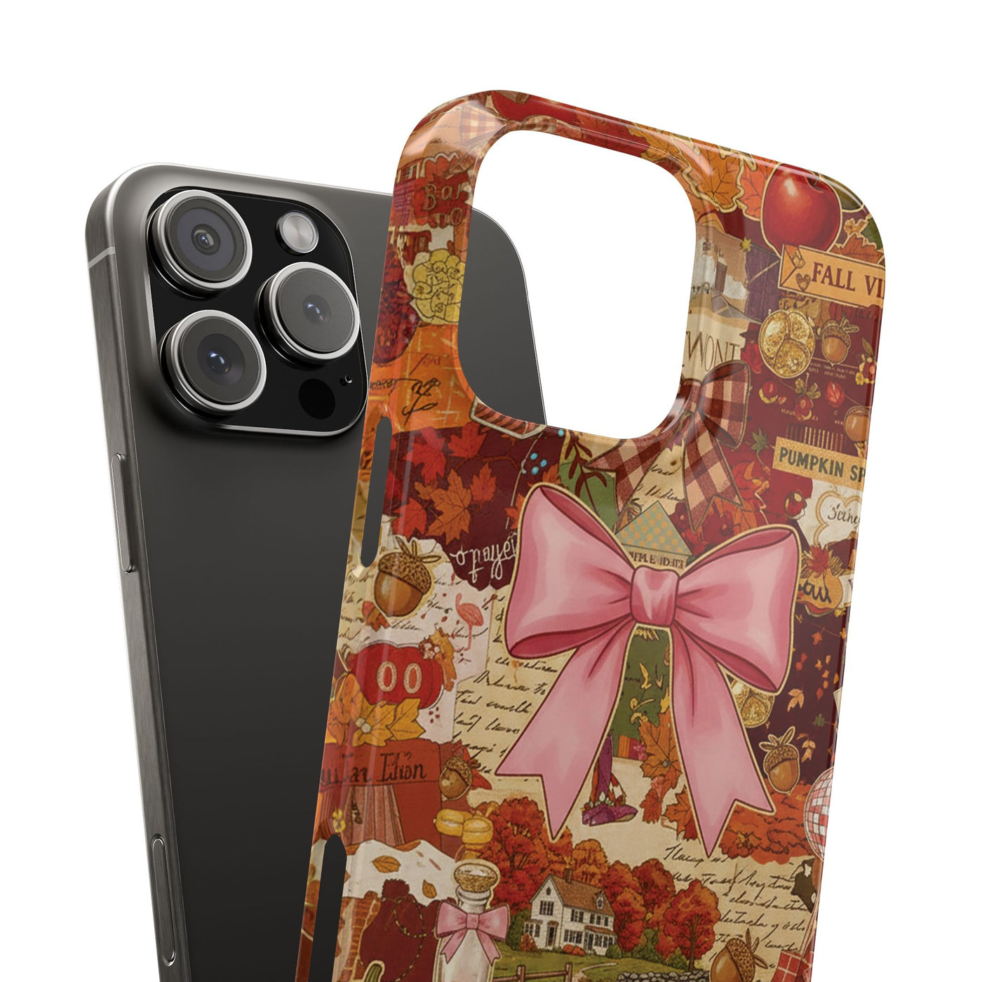 New England fall Coquette Collage Cute Phone Case for Iphone 16 - | iPhone 15 Pro Max Case | iPhone 14 Case Iphone 13 12 11 10 9 8 7 X XS - Studio40ParkLane