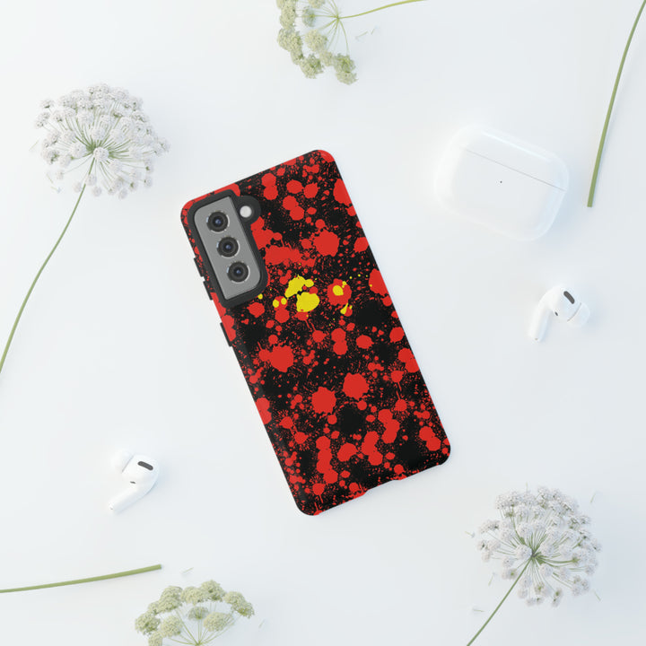 Cool Phone Case | Aesthetic Phone Case | Paint Splash Red Yellow | For Samsung Galaxy S23, S22, S21, S20 | Luxury Double Layer | Cute - Studio40ParkLane