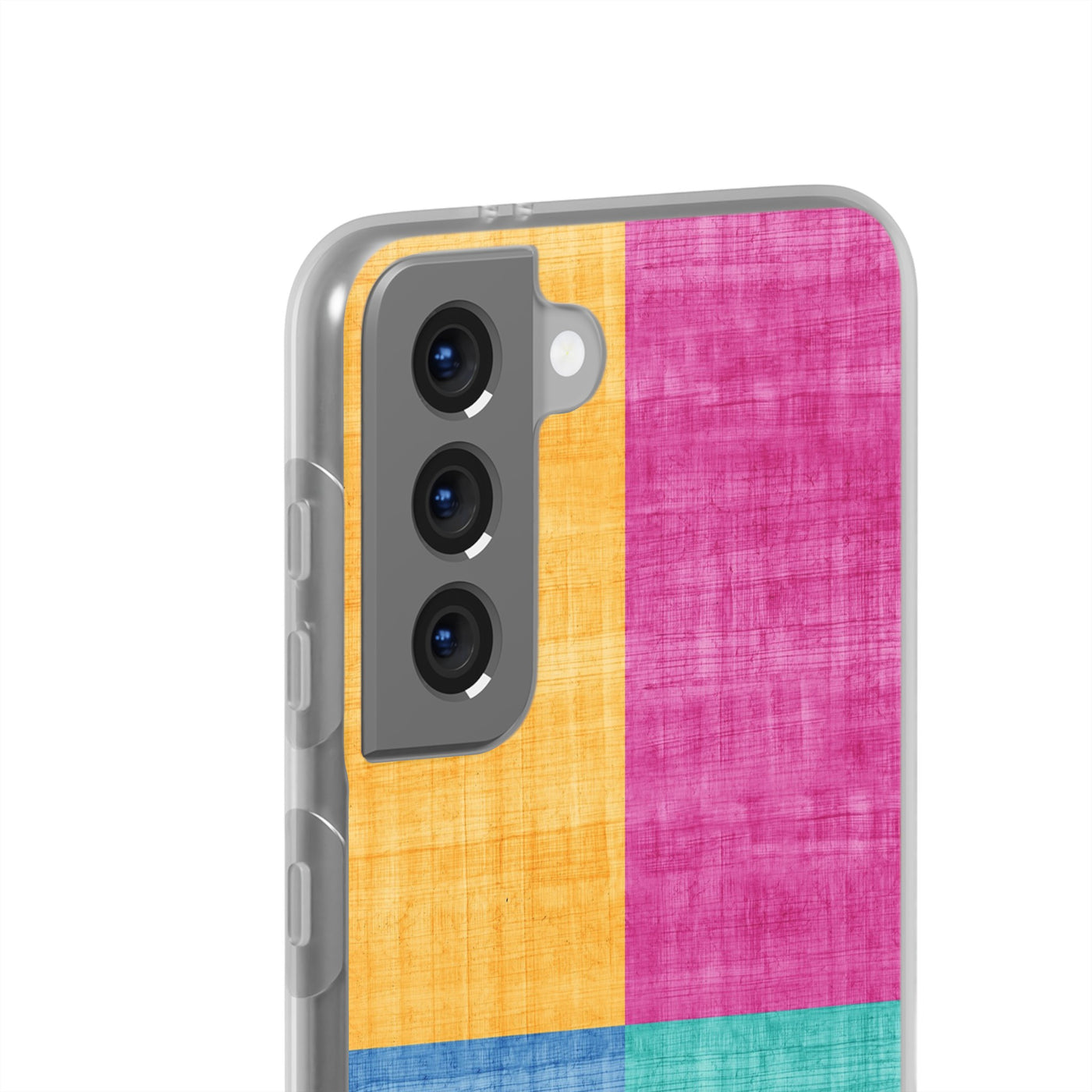 Cute Flexi Phone Cases, Abstract Colored Blocks, Compatible with Samsung Galaxy S23, Samsung S22, Samsung S21, Samsung S20, Galaxy S20 Ultra