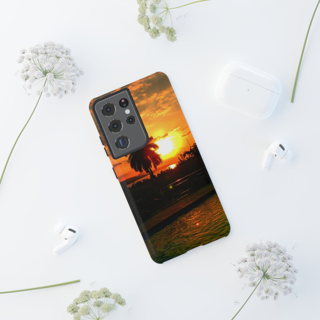 Cute Samsung Case | Cool Iphone Case | Summer Jamaica Pool Sunset, Samsung S24, S23, S22, S21, IPhone 15 Case | Iphone 14 Case, Iphone 13 Case - Studio40ParkLane