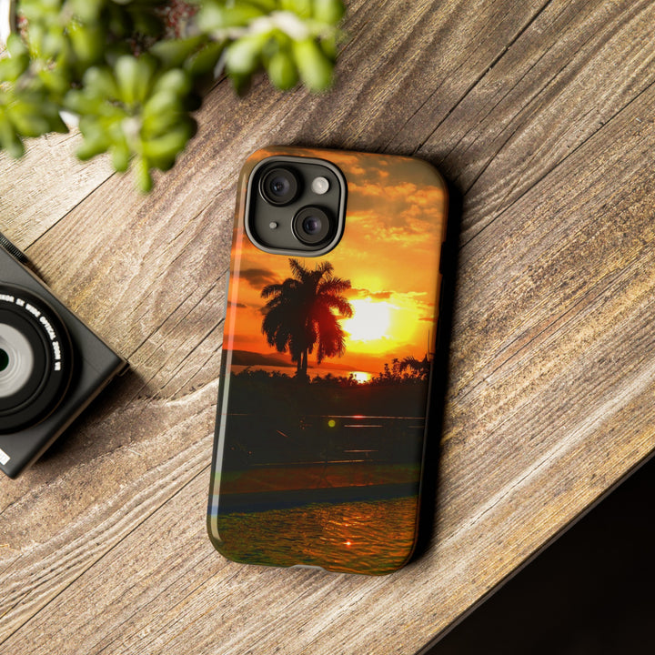 Cute Samsung Case | Cool Iphone Case | Summer Jamaica Pool Sunset, Samsung S24, S23, S22, S21, IPhone 15 Case | Iphone 14 Case, Iphone 13 Case - Studio40ParkLane
