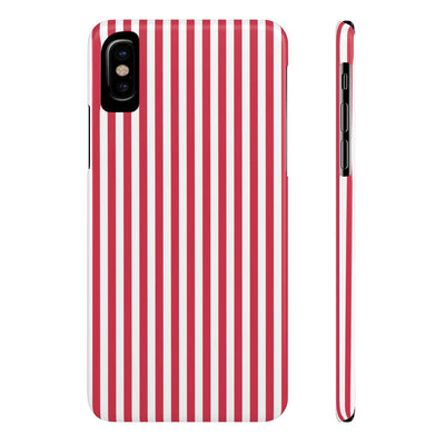 Slim Red Winterberry Striped Cute Phone Case for Iphone 16 - | iPhone 15 Pro Max Case | iPhone 14 Case 13 12 11 10 9 8 7 X XS Gift for Her