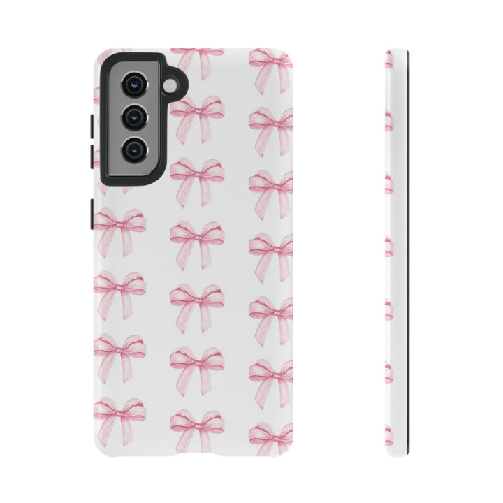 Pink Bows Cute Phone Case, for IPhone 16 Pro Max | Iphone 15, Iphone 14, IPhone 13 Case, 11 8 7, Samsung Galaxy S24, S23, S22, S21, 2 Layer Protection - Studio40ParkLane