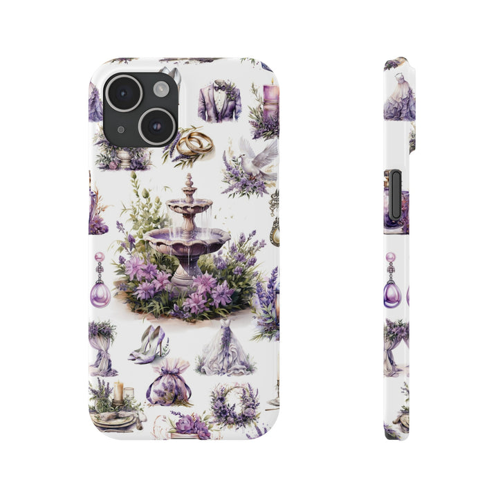 Slim Cute Phone Cases for Iphone | iPhone 15 Case | iPhone 15 Pro Max Case, Iphone 14, Iphone 14 Pro Max, Iphone 13, Lavender Wedding Theme - Studio40ParkLane