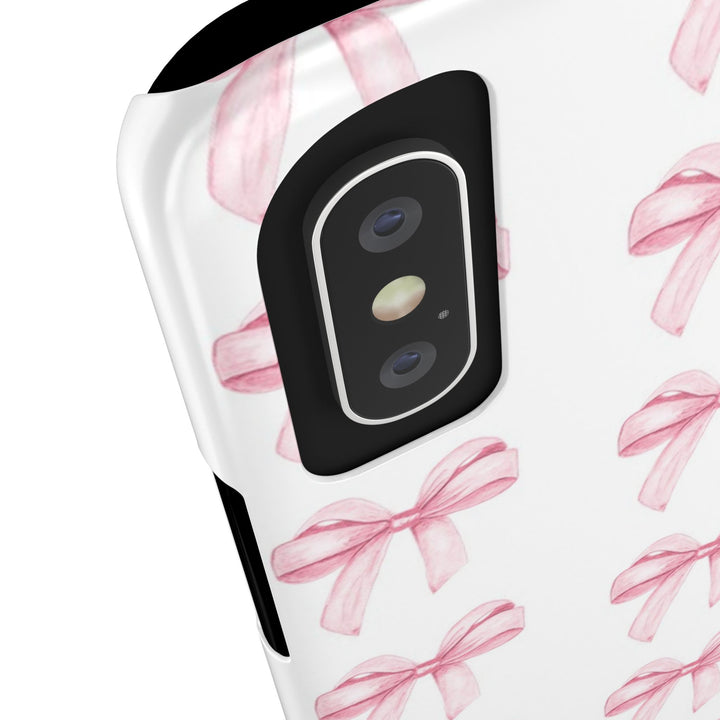 Slim Pink Bows Cute Phone Cases for Iphone 16 Pro Max | iPhone 15 Case | iPhone 15 Pro Max Case, Iphone 14, Iphone 14 Pro Max, Iphone 13 12 11 8 7 - Studio40ParkLane