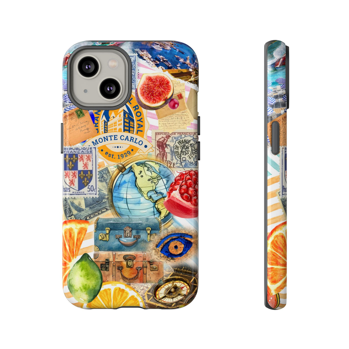 Cute European Summer Collage Phone Case, for IPhone 16 Case | Iphone 15, Iphone 14, IPhone 13 Case, 11 8 7, Samsung Galaxy S24, S23, S22, S21 Extra Protective