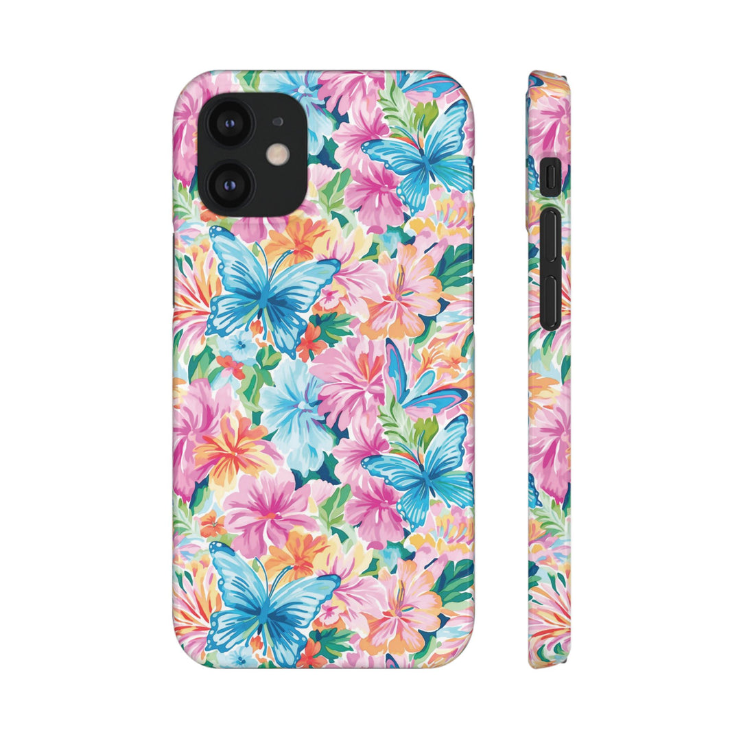 Sleek Snap Butterflies Flowers Cute Phone Case for iPhone 16 15 14 13 12 11 X Xs Max Xr Pro Plus Samsung Galaxy S24 S23 S22 S21 S20 Ultra