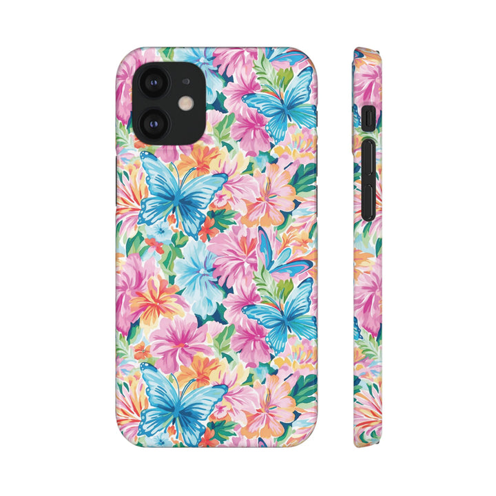 Sleek Snap Butterflies Flowers Cute Phone Case for iPhone 16 15 14 13 12 11 X Xs Max Xr Pro Plus Samsung Galaxy S24 S23 S22 S21 S20 Ultra