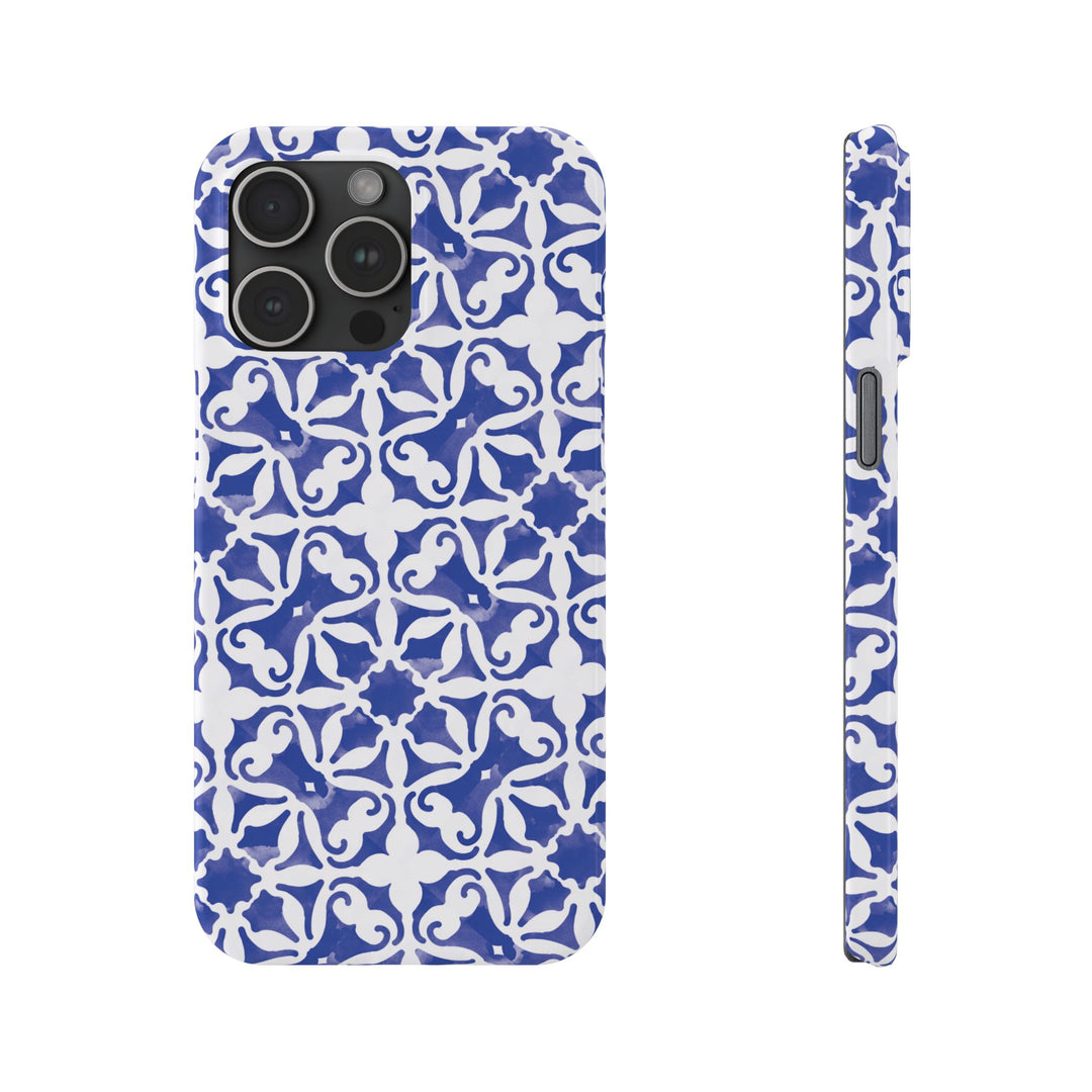 Slim Blue Mosaic Gift for Her Cute Phone Cases for Iphone 16 Case | iPhone 15 Case | iPhone 15 Pro Max Case, Iphone 14, Iphone 14 Pro Max, Iphone 13, 11,10,8,7 - Studio40ParkLane
