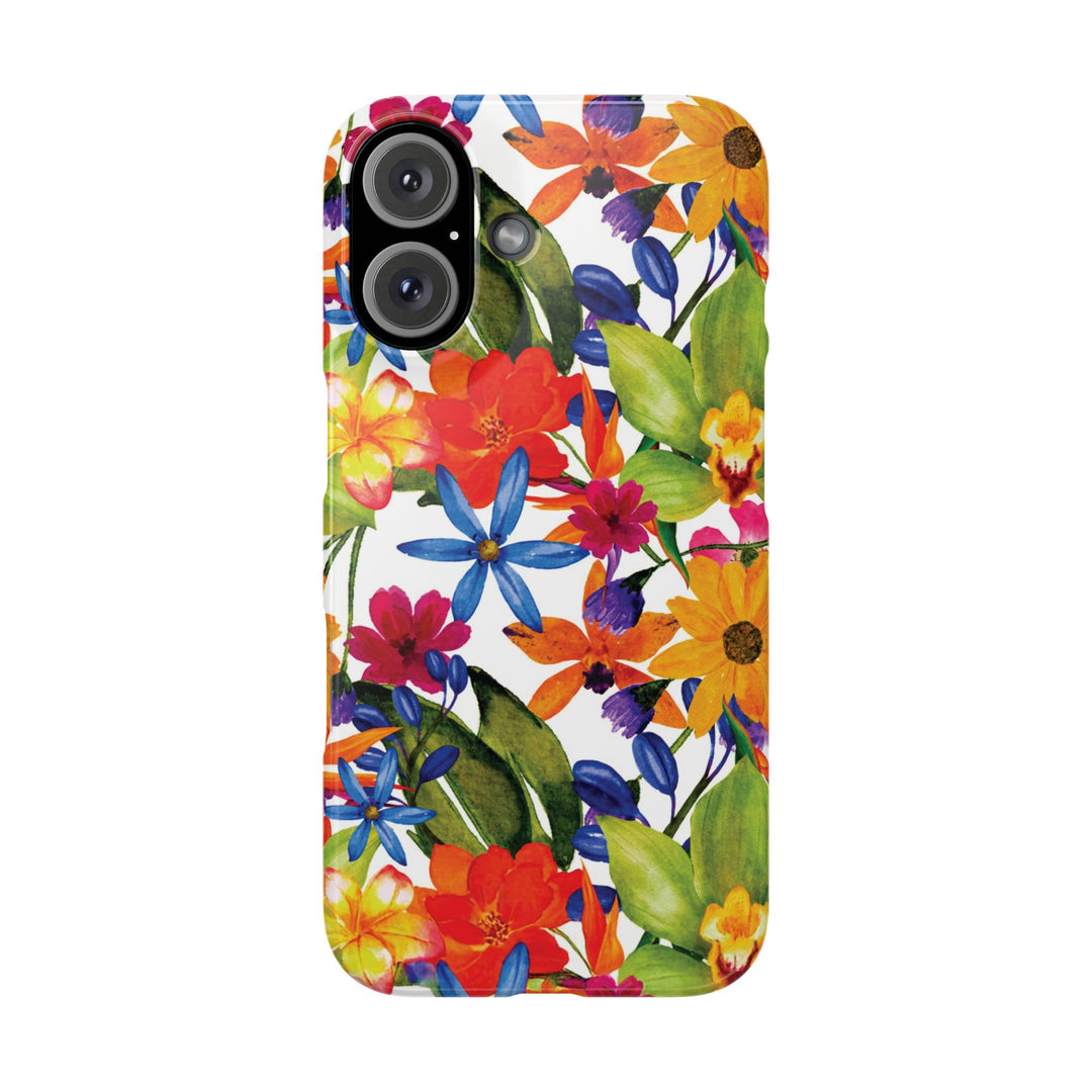 Sleek Snap Colorful Flowers Cute Phone Case for iPhone 16 15 14 13 12 11 X Xs Max Xr Pro Plus Samsung Galaxy S24 S23 S22 S21 S20 Note Ultra