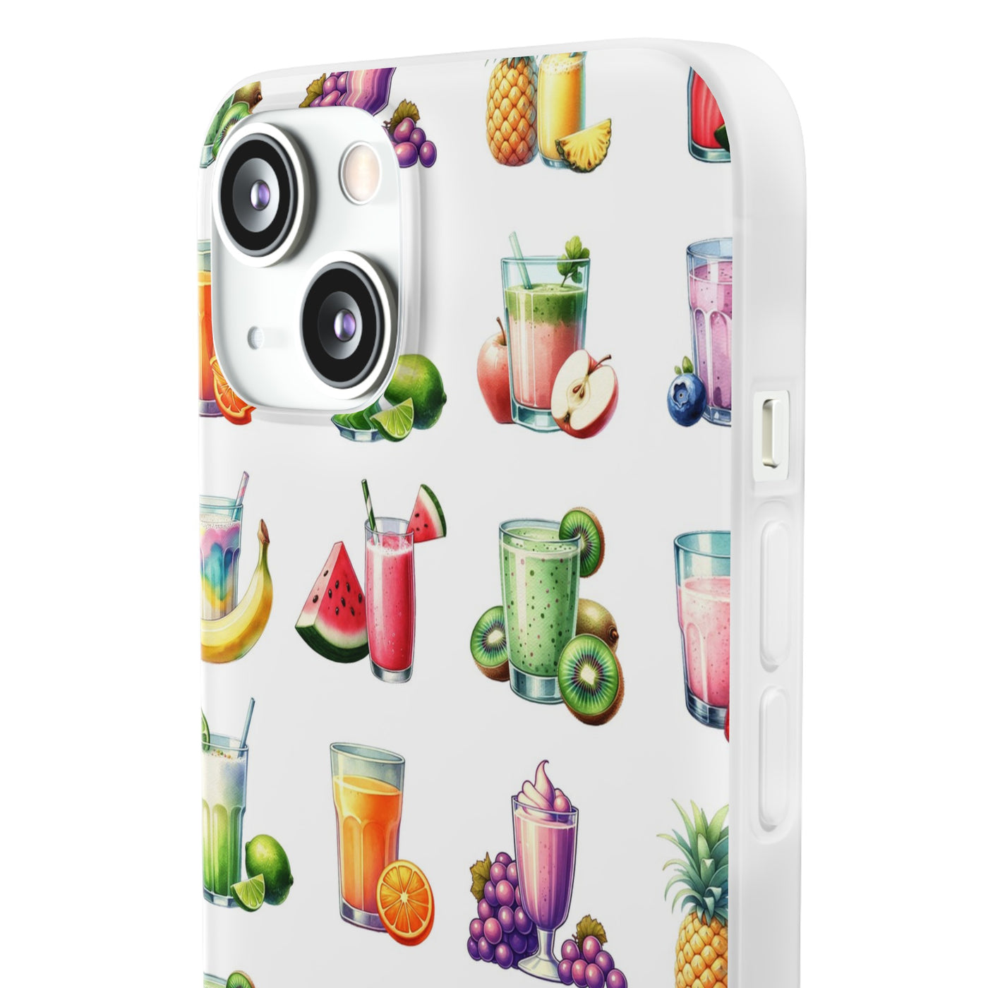 Cute Flexi Phone Cases, For Iphones and Samsung Galaxy Phones, Tropical Summer Fruit Cocktails, Galaxy S23 Phone Case, Samsung S22 Case, Samsung S21, Iphone 15, Iphone 14, Iphone 13